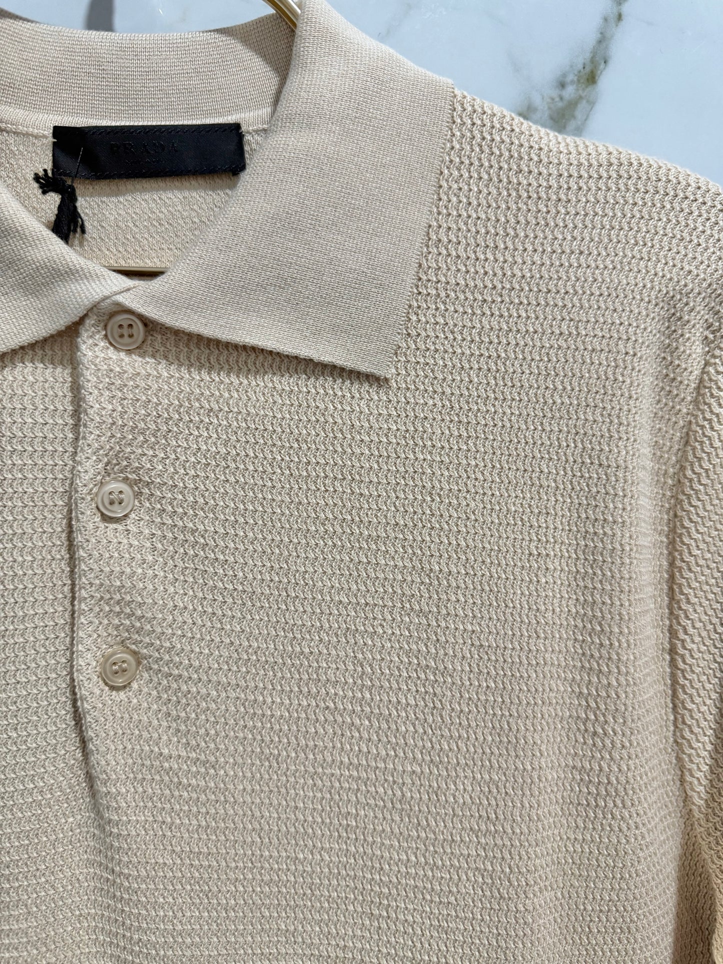 PRADA Polo Calidad Alta Beige