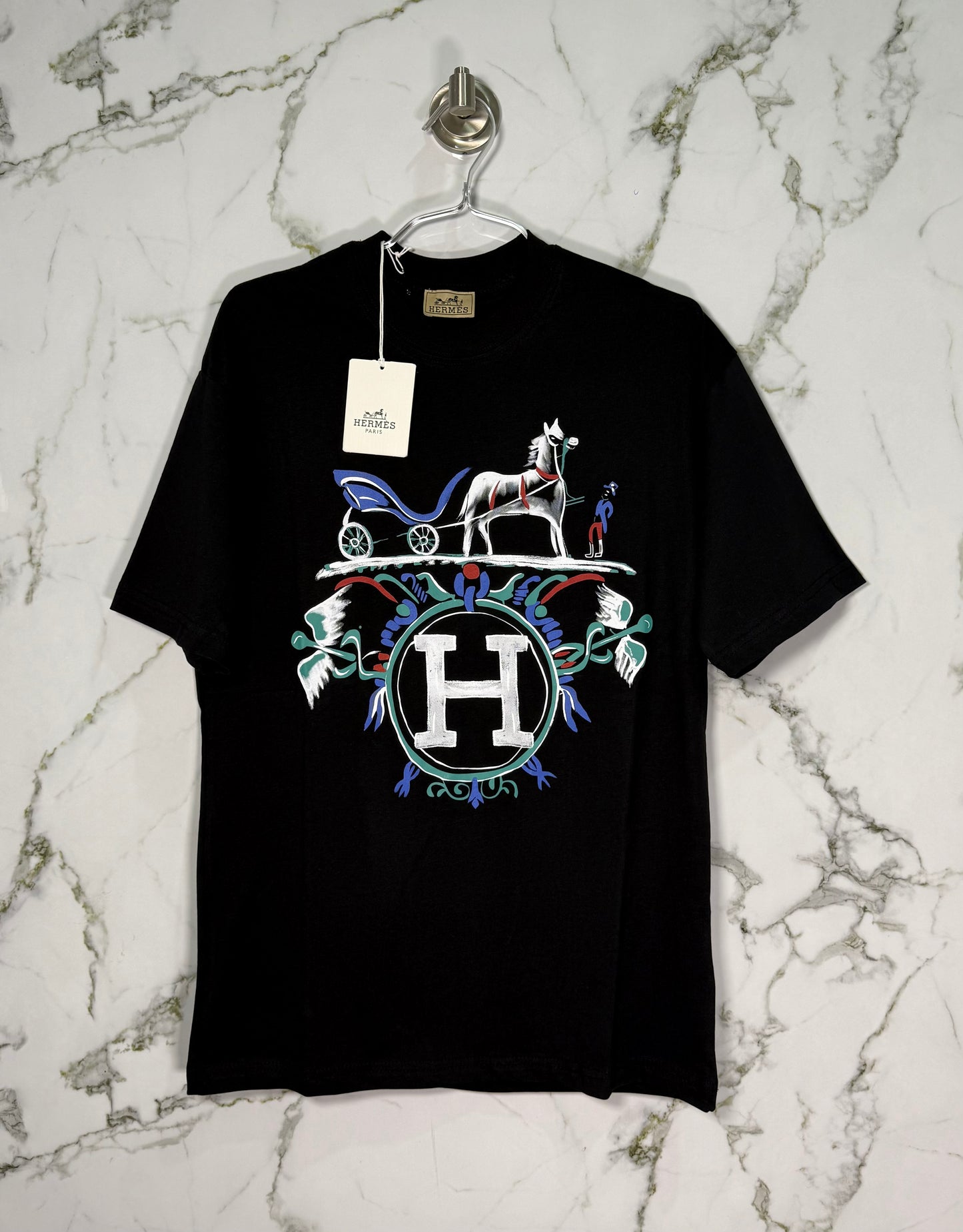 HERMES 100% Algodon Negro
