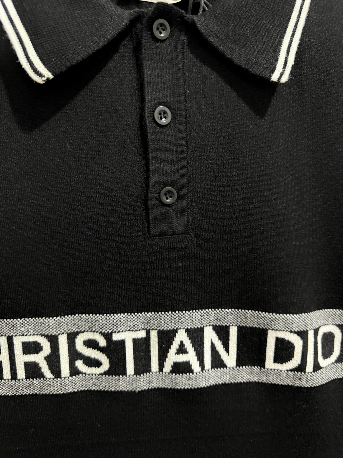 DIOR Tipo Polo Algodon Negro