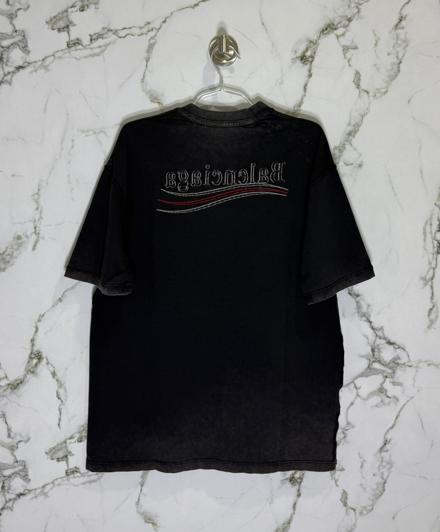 BALENCIAGA 100% Algodon Acid Wash Doble Vista