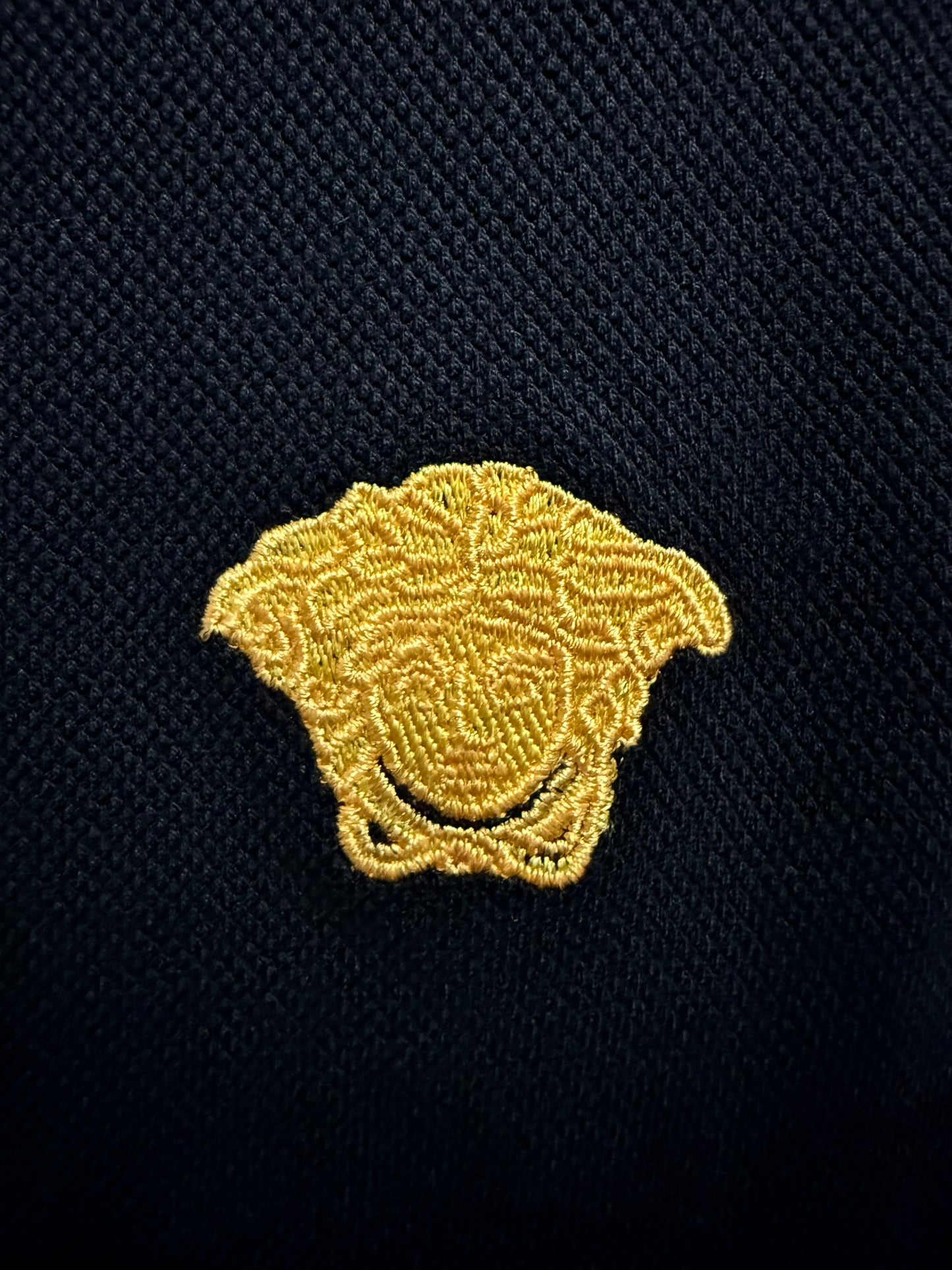 VERSACE Tipo Polo Algodon Negro