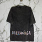 BALENCIAGA 100% Algodon Acid Wash Negro