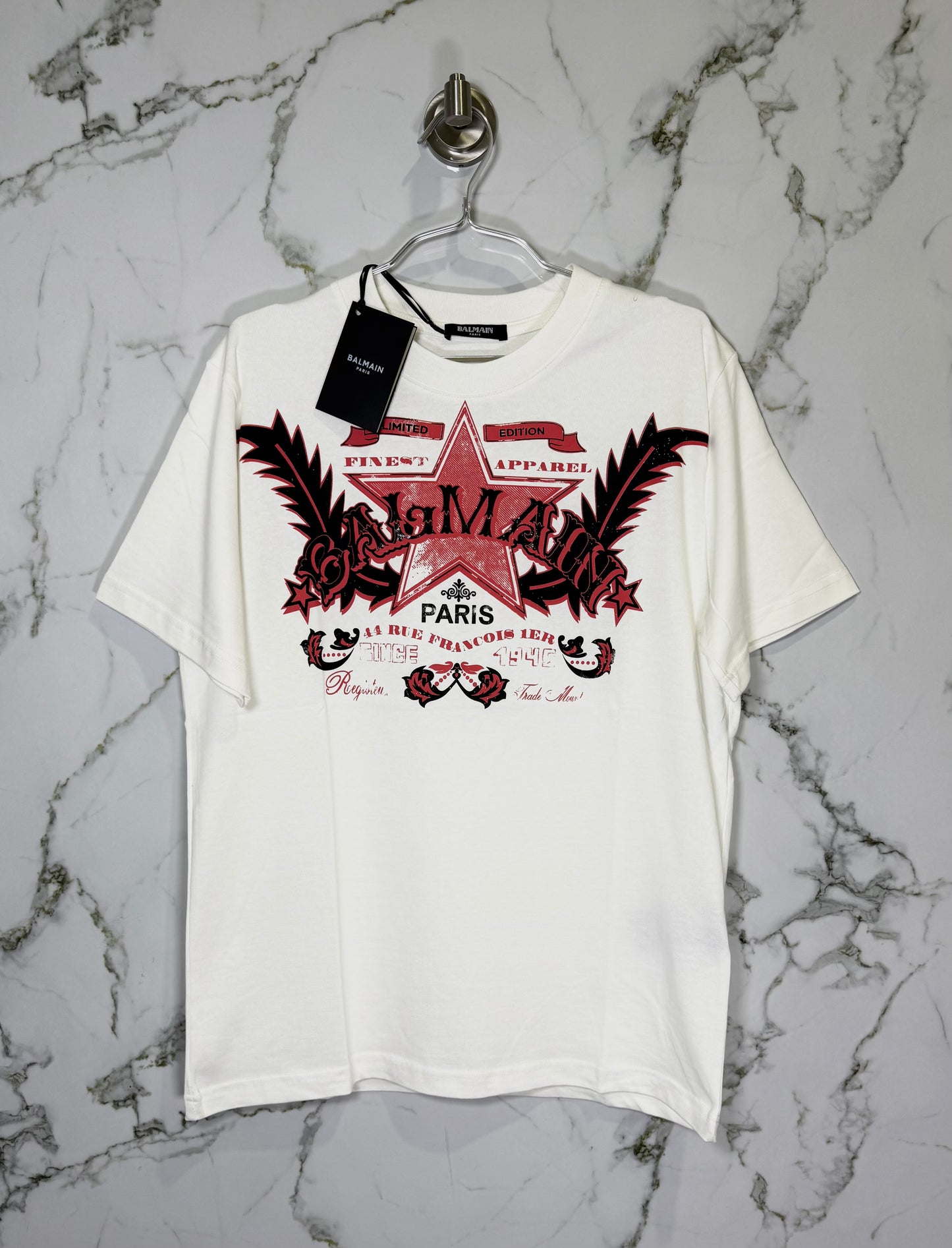 BALMAIN 100% Algodon Blanco