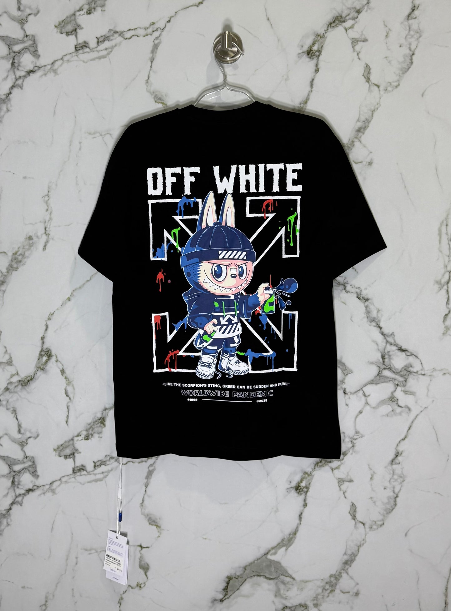 Off-White 100% Algodon Negro
