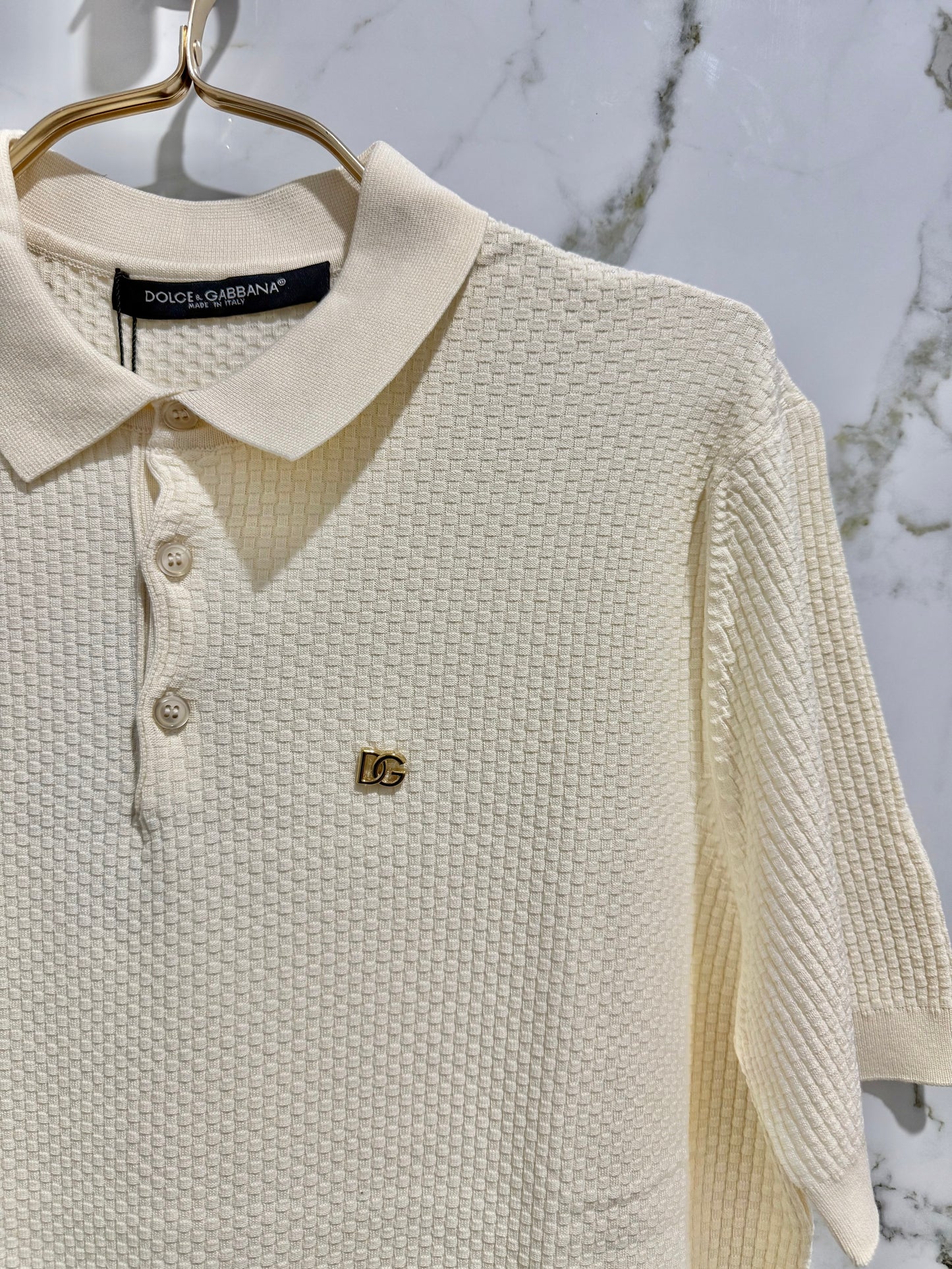 DOLCE&GABBANA Polo Calidad Alta Beige