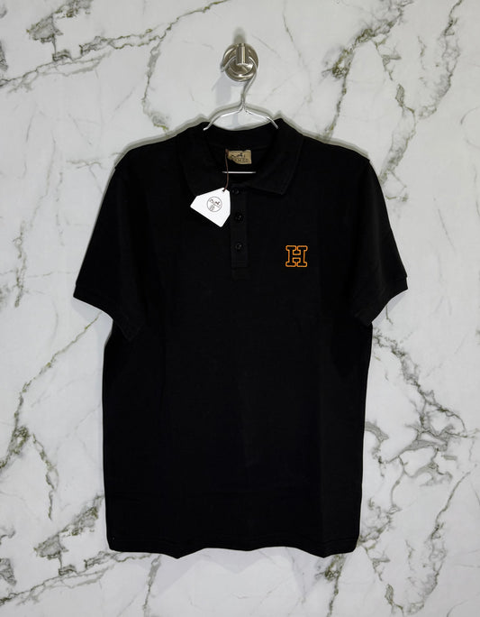 HERMES Tipo Polo Algodon Negro