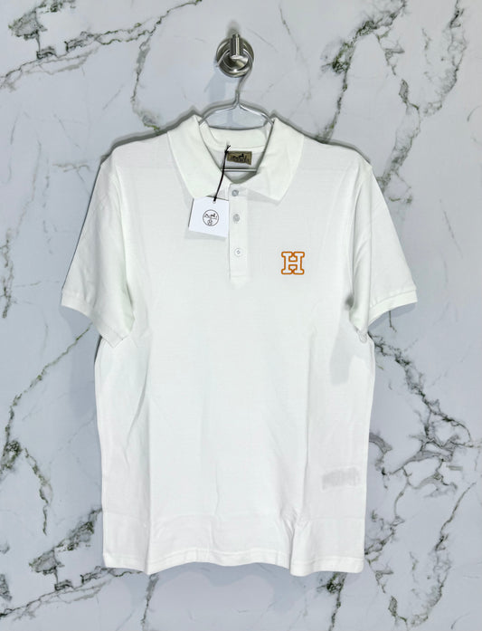 HERMES Tipo Polo Algodon Blanco