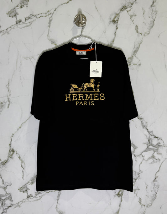 HERMES 100% Algodon Negro