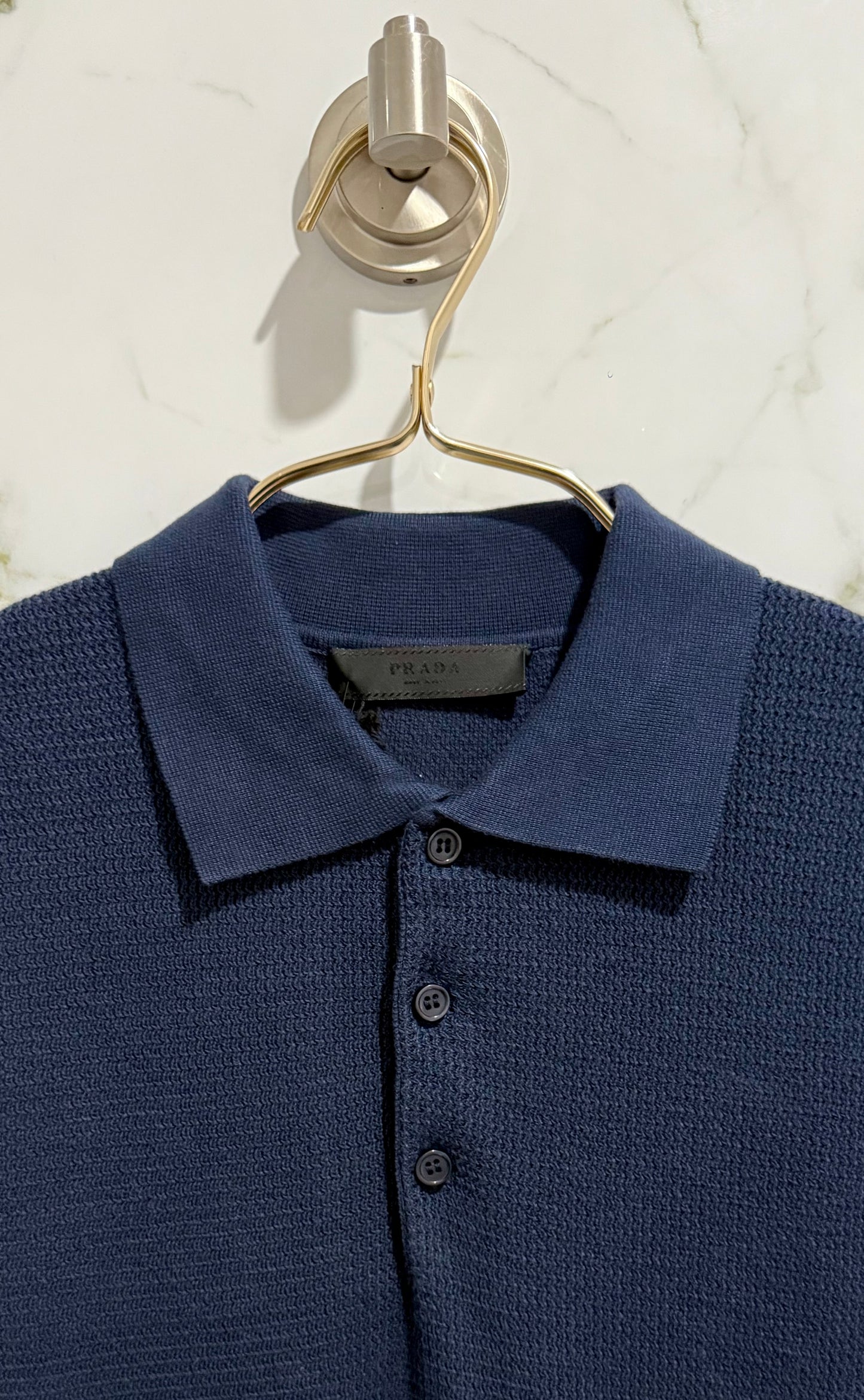PRADA Polo Calidad Alta Azul