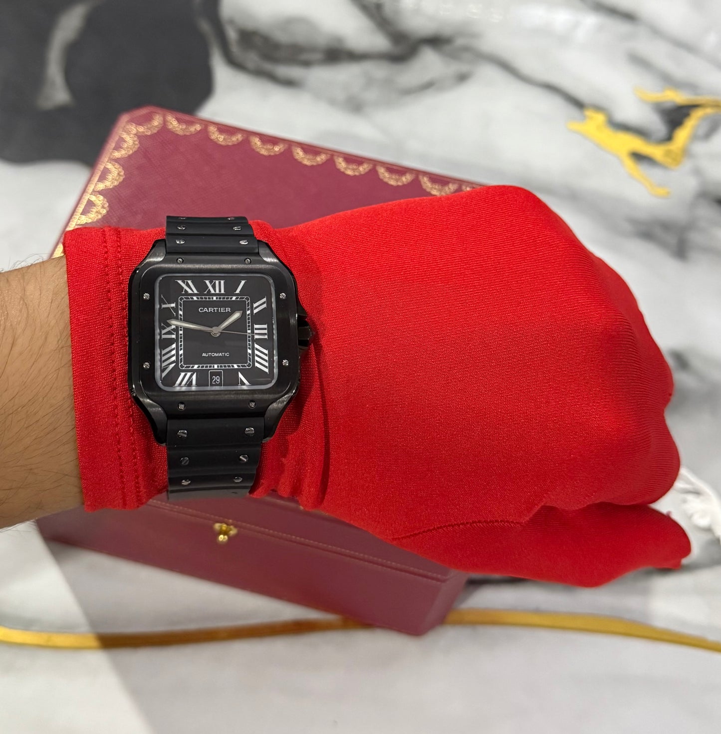 Reloj Santos de Cartier Large Black