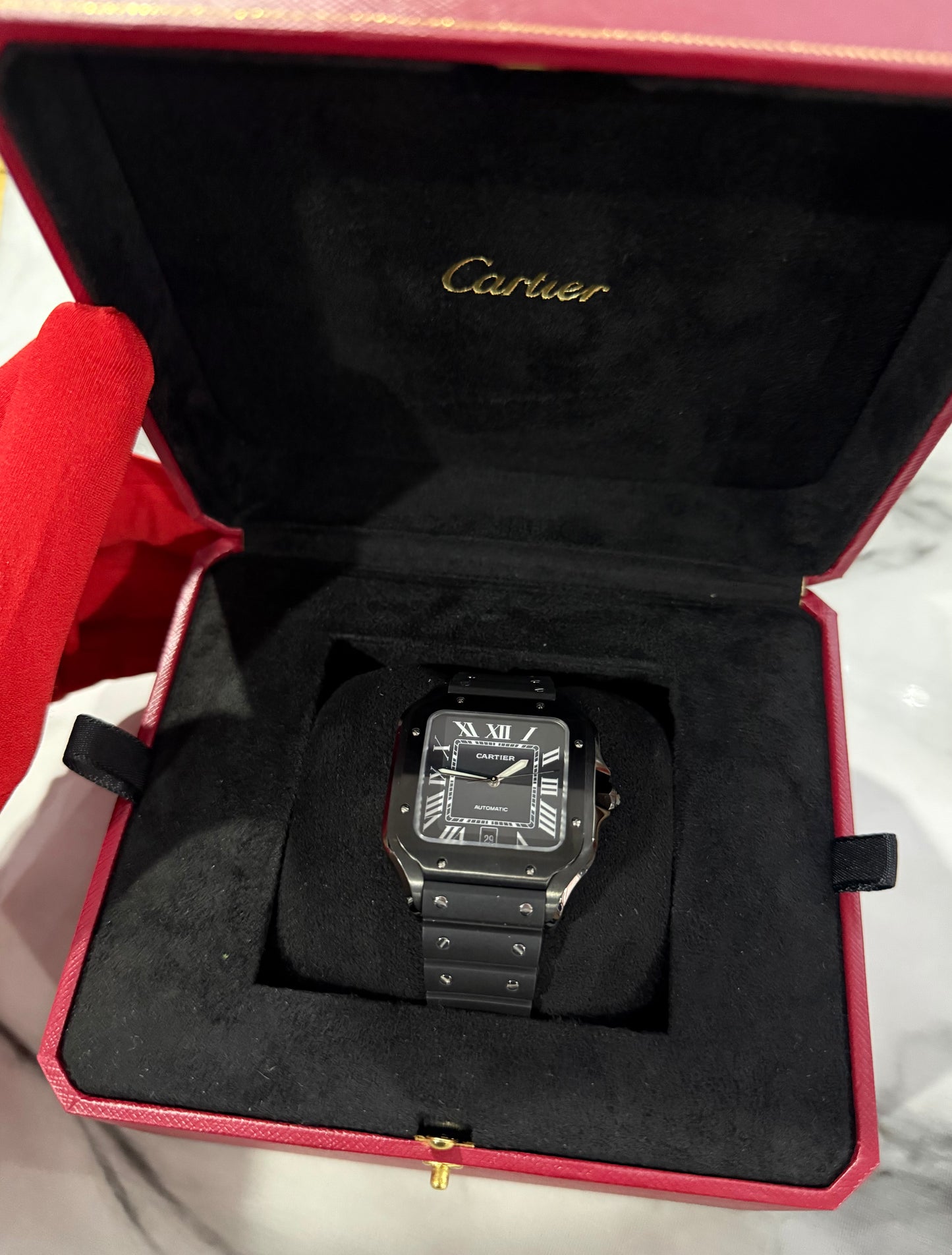 Reloj Santos de Cartier Large Black