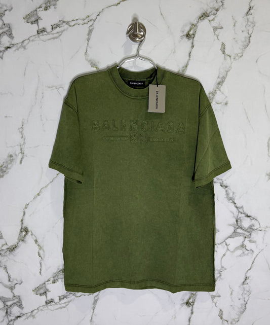 BALENCIAGA 100% Algodon Acid Wash Verde