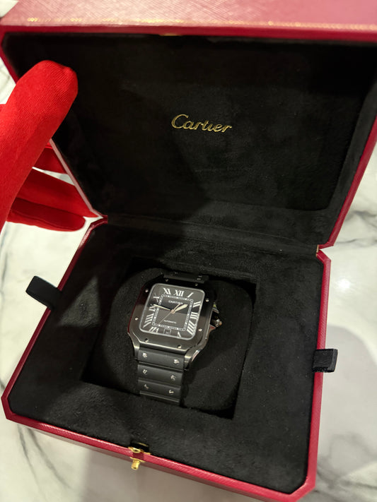 Reloj Santos de Cartier Large Black