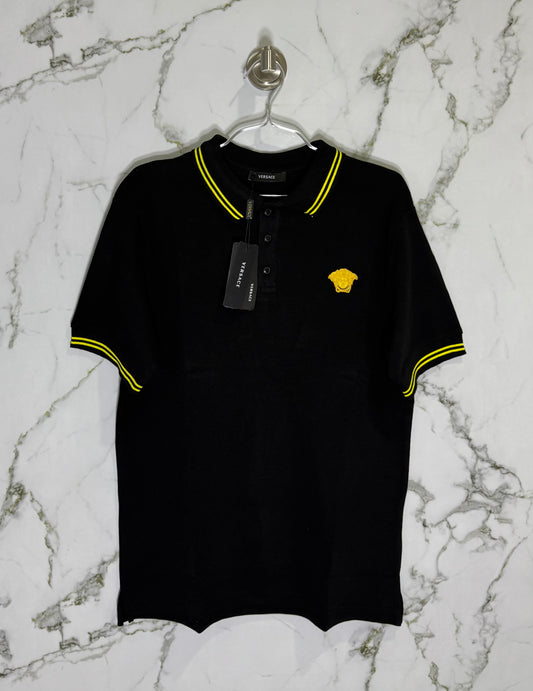 VERSACE Tipo Polo Algodon Negro