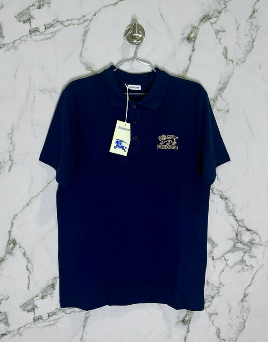 Burberry Tipo Polo Algodon Azul