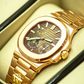 Patek Philippe Nautilus Moonphase Rose Gold Brown Dial