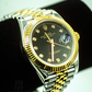 Rolex Datejust Black Dial Two Tone