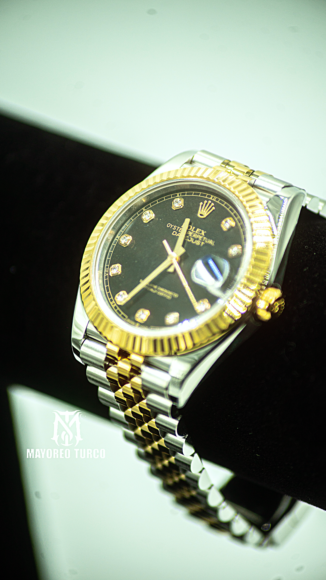 Rolex Datejust Black Dial Two Tone