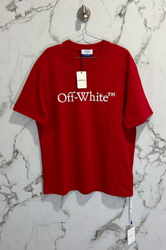 Off-White 100% Algodon Rojo