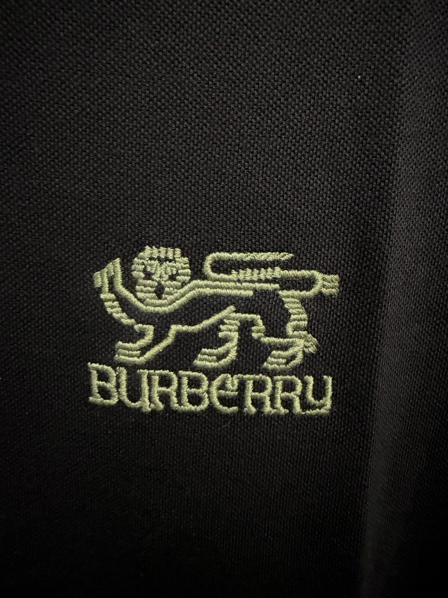 Burberry Tipo Polo Algodon Negro