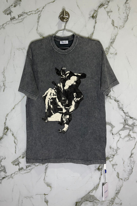 Off-White 100% Algodon Acid Wash Gris