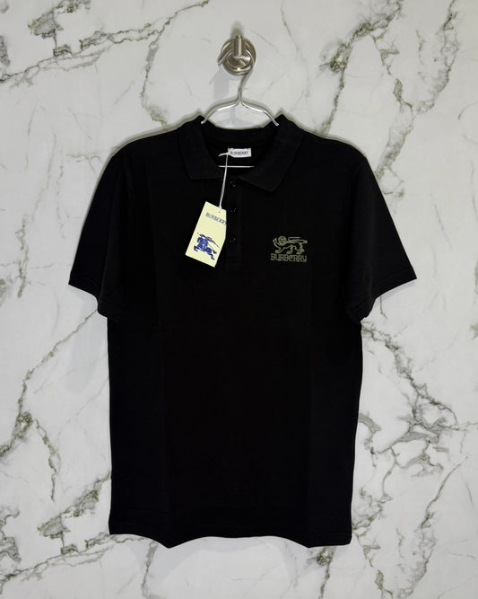 Burberry Tipo Polo Algodon Negro