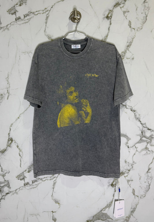 Off-White 100% Algodon Acid Wash Gris