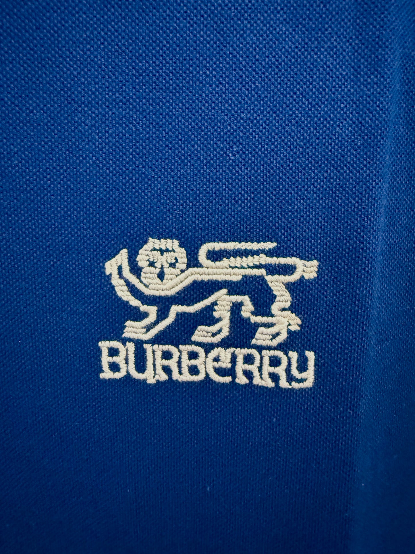 Burberry Tipo Polo Algodon Azul