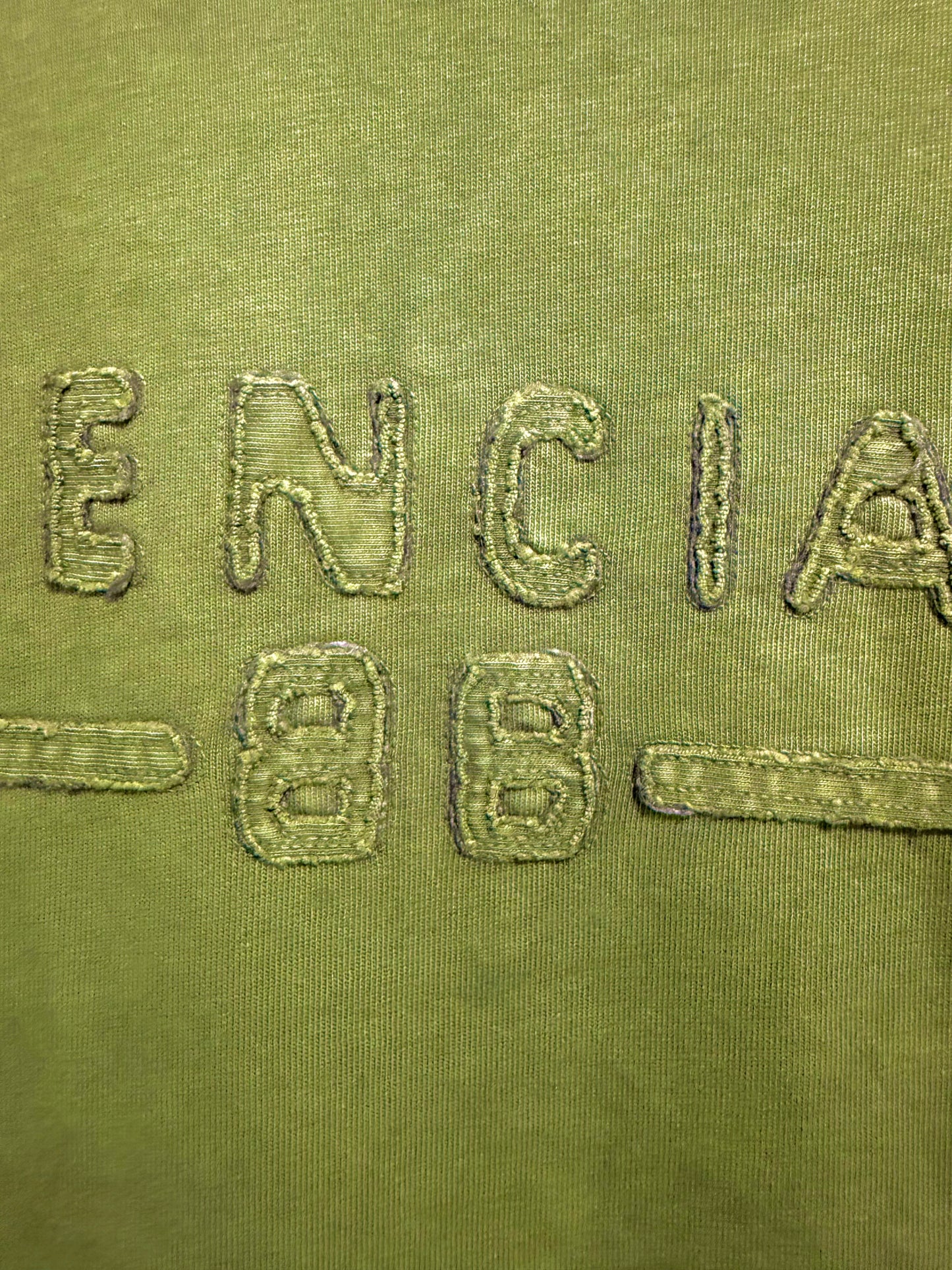BALENCIAGA 100% Algodon Acid Wash Verde
