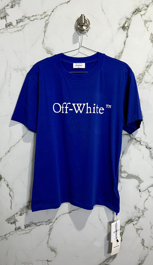 Off White Spandex Azul