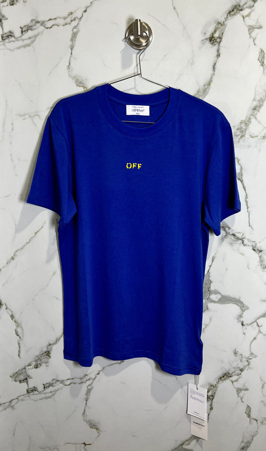 Off White Spandex Azul