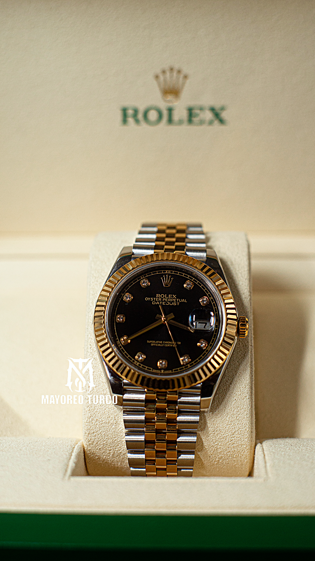Rolex Datejust Black Dial Two Tone