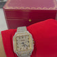 Reloj Santos de CARTIER Bitono Full Ice Large con Numeros Arabes